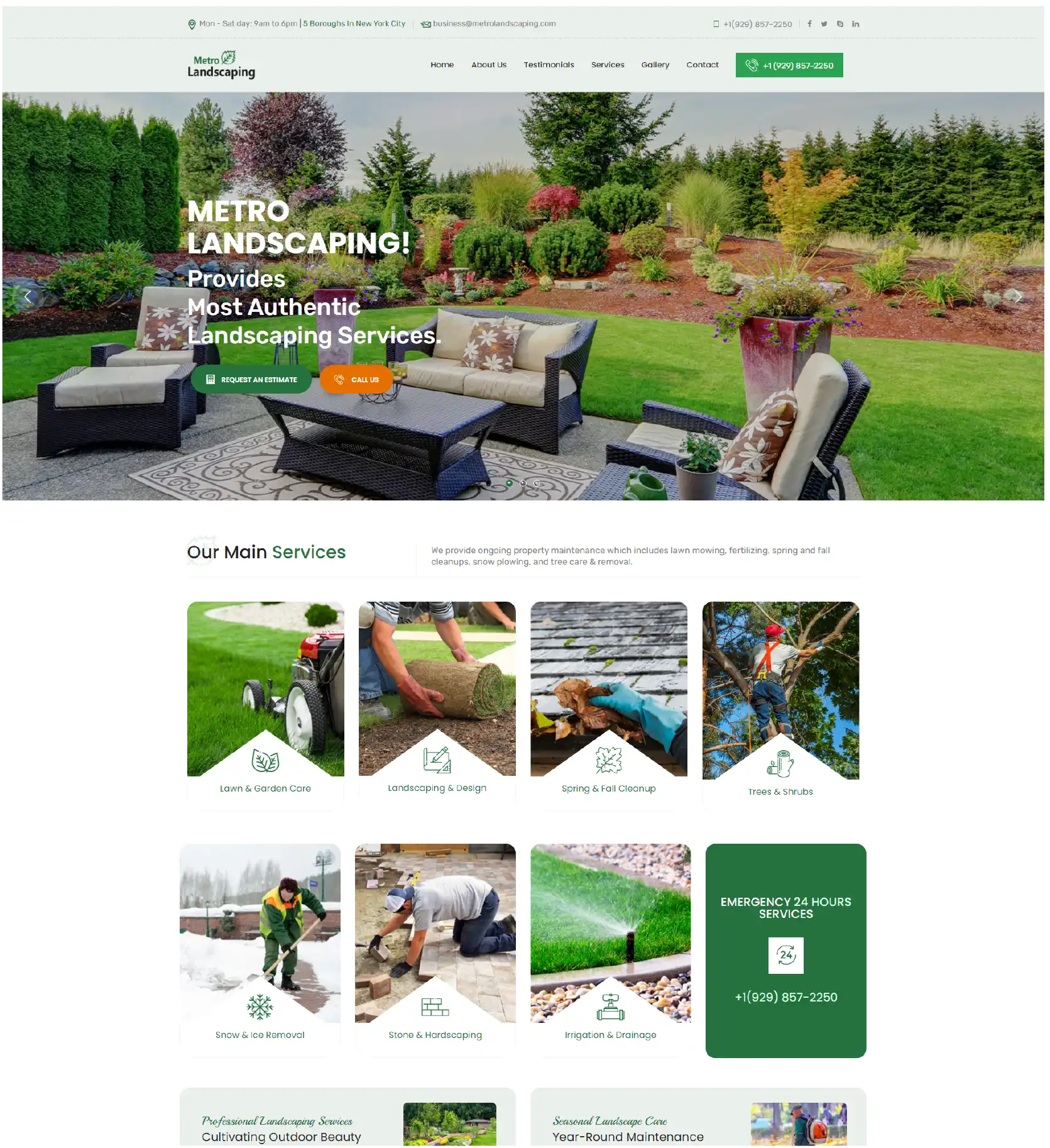 Metro landscaping website